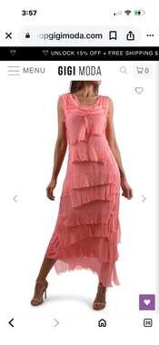 Gigi Moda Siena Silk Tiered Ruffle Maxi Dress